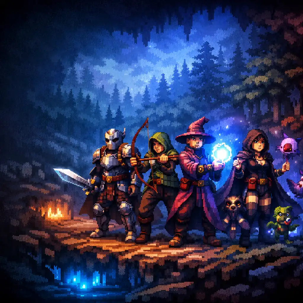 Cztery klasy Terraria w jednej scenie