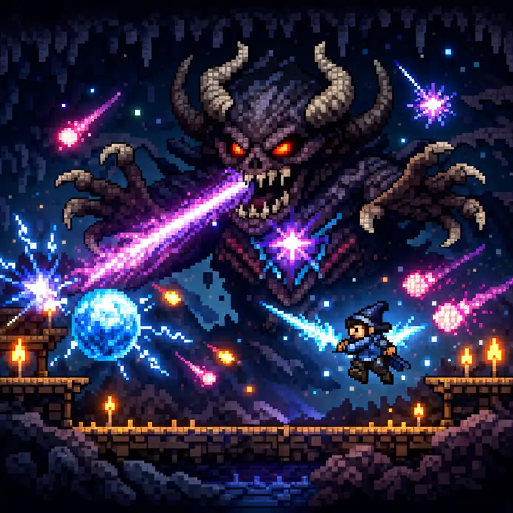 Walka z bossem Terraria